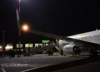 В Жуковском встретили первый рейс авиакомпании Somon Air